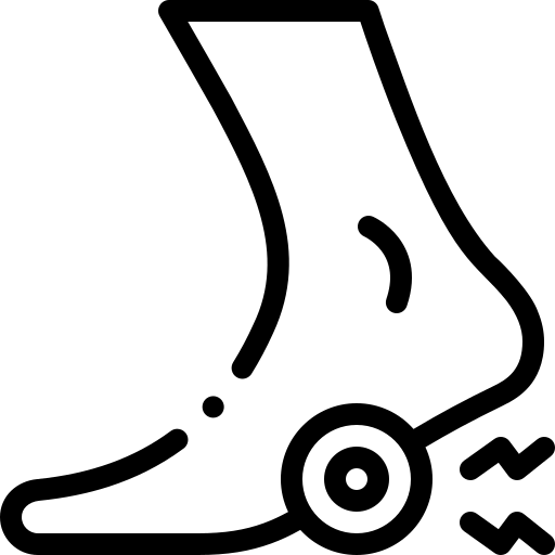 Ski boot cramps relief icon