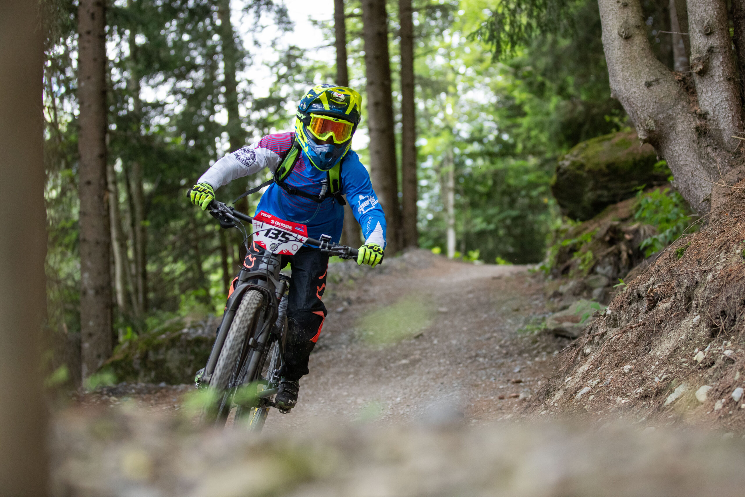 Down hill mountain bike trails in Serre Chevalier